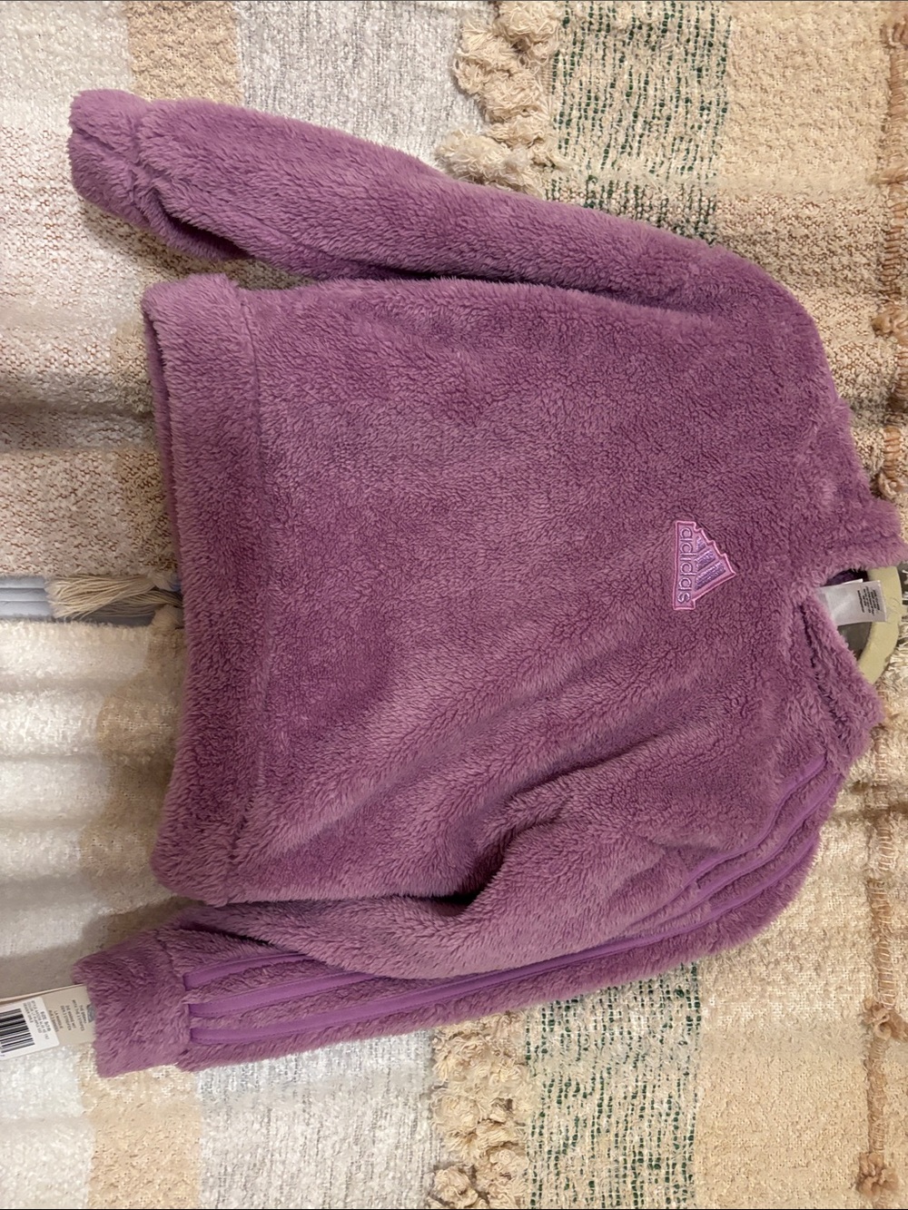 adidas Lavender Plush Fleece Pullover